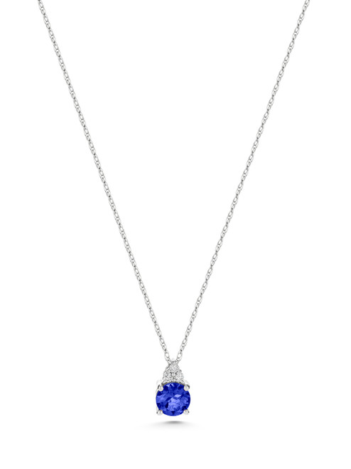 Tanzanite and Diamond Pendant Necklace [2DTNZ0075]