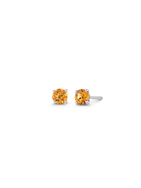 Birthstone Citrine Earring in 14k White Gold [2ECIT0263]