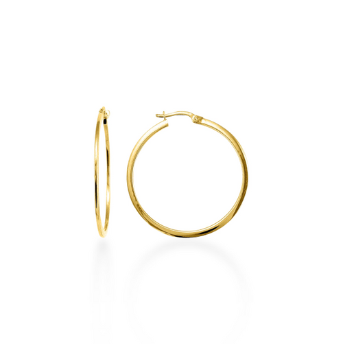 Hoop Earrings in 14k Yellow Gold [2EGHP0194]