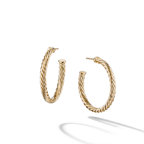 Cablespira Hoop Earrings in 18K Yellow Gold [2EGHP0414]