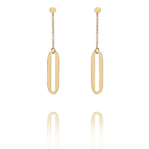 Oval Drop Earrings [2EGPX4145]