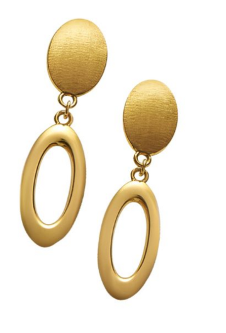 Oval Hoop Earrings [2EGPX4153]