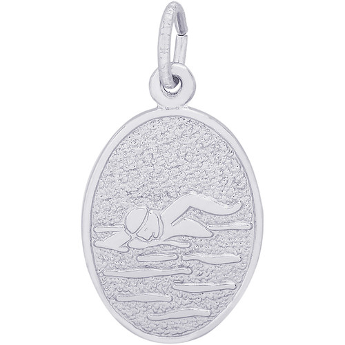 Swimmer Oval Disc Charm [2YCHM1112]