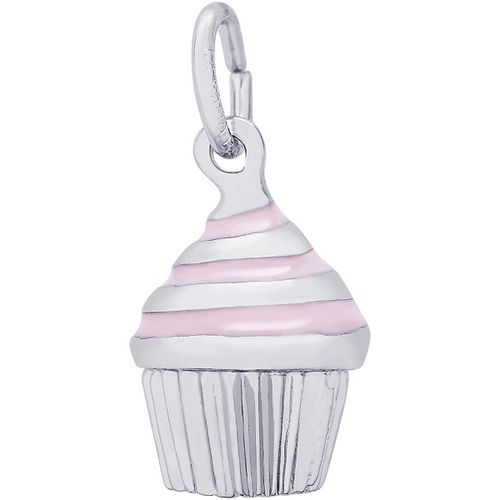 Cupcake with Pink Enamel Charm [2YCHM1356]