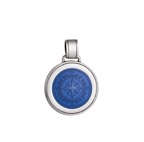 Large French Blue Compass Rose Pendant [2YCHM1710]