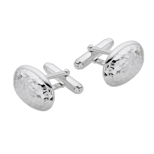 Oval Hammered Cufflinks [2YGCL0302]