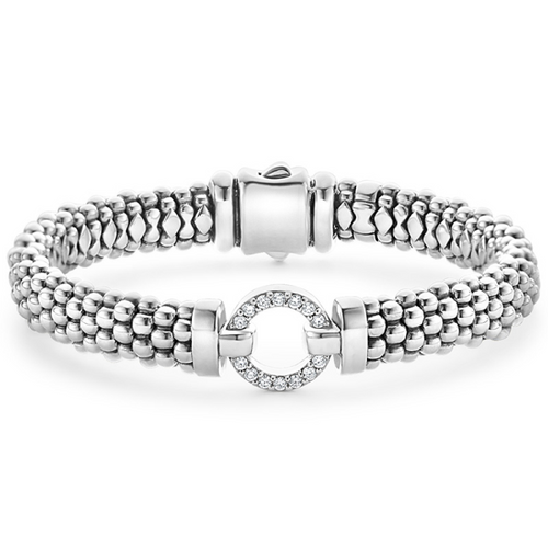 Enso Diamond Circle Caviar Bracelet [2YSDB0329]