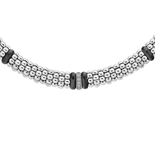 Black Caviar Diamond Necklace [2YSDN0104]