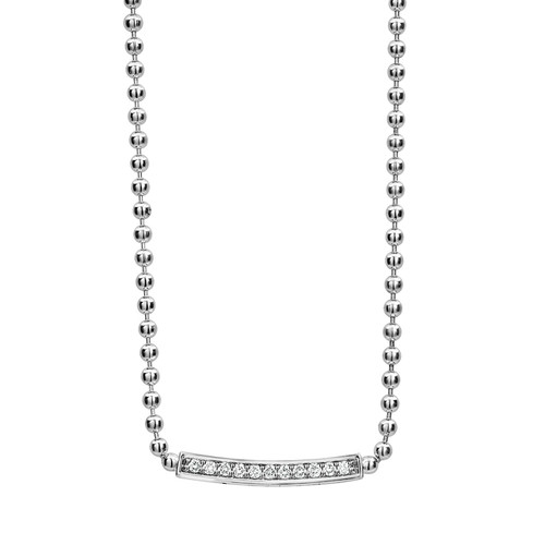 SMALL STATION DIAMOND BEADED NECKLACE [2YSDP0246]