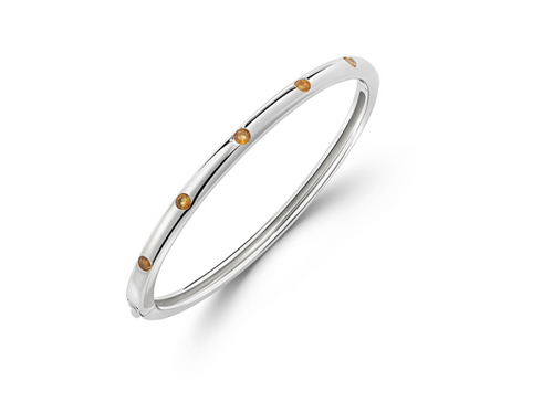 Gemstone Bracelet in Sterling Silver and Rhod [2YSGB0271]