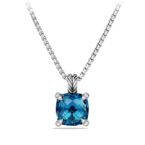 Pendant Necklace with Hampton Blue Topaz and [2YSGD0504]