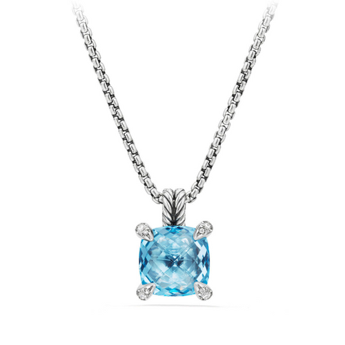 Chatelaine Pendant Necklace with Blue Topaz [2YSGD0582]