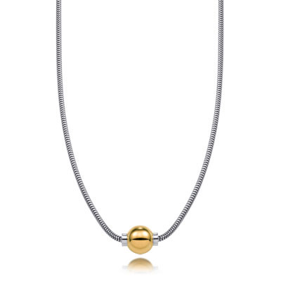 Necklace in Sterling Silver and Yellow Gold [2YSNK9110]
