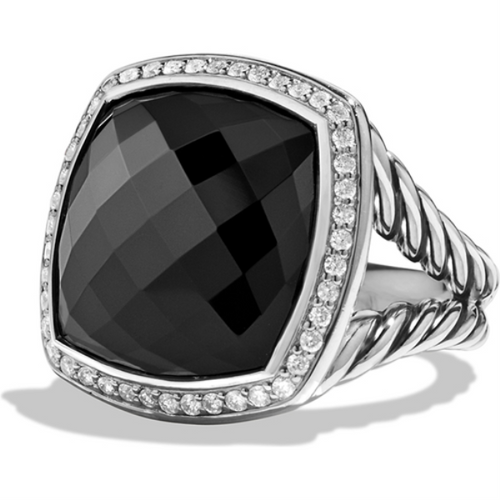 Albion Ring with Black Onyx and Diamonds [2YURR0695]