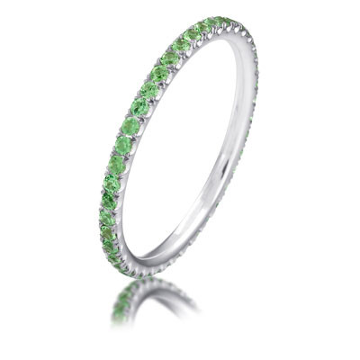 Stacking Green Garnet Eternity Ring [3LGAR0253]