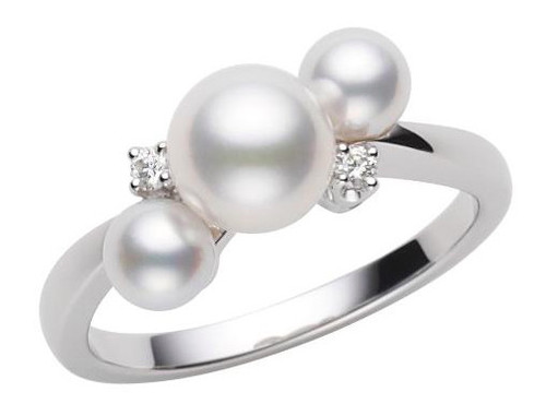Cultured Pearl and Diamond Ring [3LPRD0519]