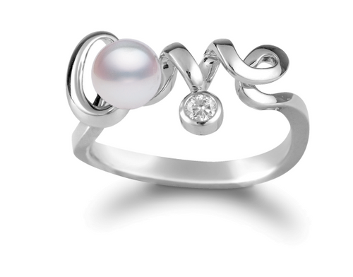 Cultured Pearl and Diamond Ring [3LPRD0552]