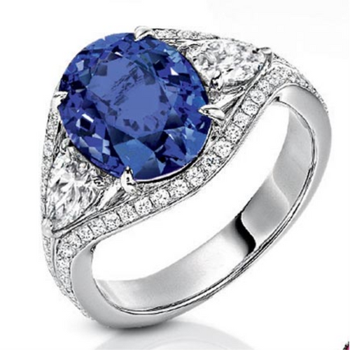 Tanzanite and Diamond Ring [3LTNZ0200]