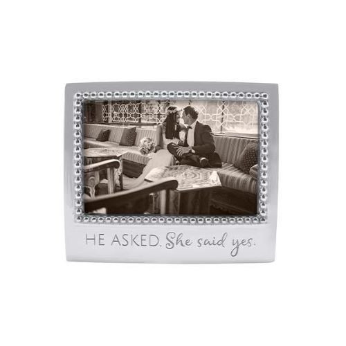 He Asked She Said Yes Beaded Frame 4x6 [5FRAM0228]