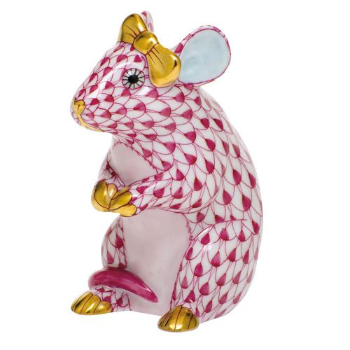 Mouse with Bow in Raspberry [6COLF2055]