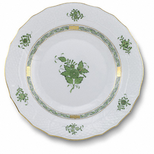 Chinese Bouquet Green Dessert Plate [6GISV0183]