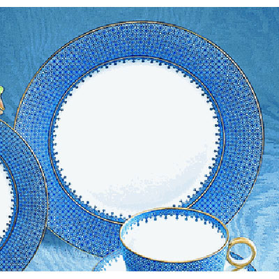 Blue Lace Dessert Plate [6MOBL1109]