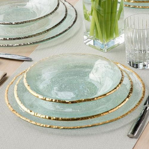 Edgey Dinner Plate in Gold [8GLAG1258]