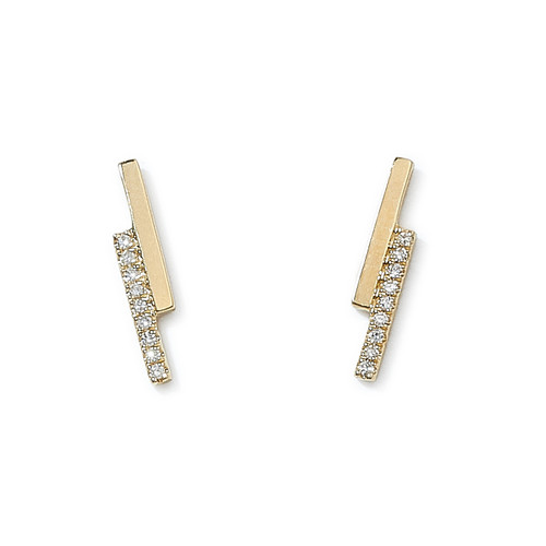 Diamond Bar Stud Earrings [1EAD11340]