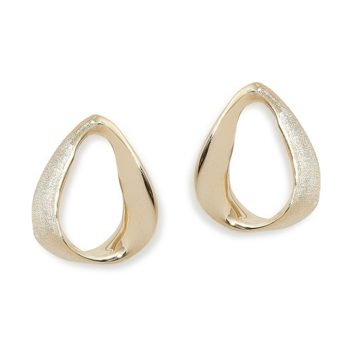 Gold Teardrop Earrings [JEOTH0049]