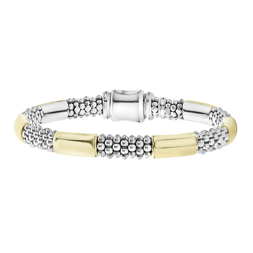 6MM GOLD STATION CAVIAR BRACELET [2YSBR9189]
