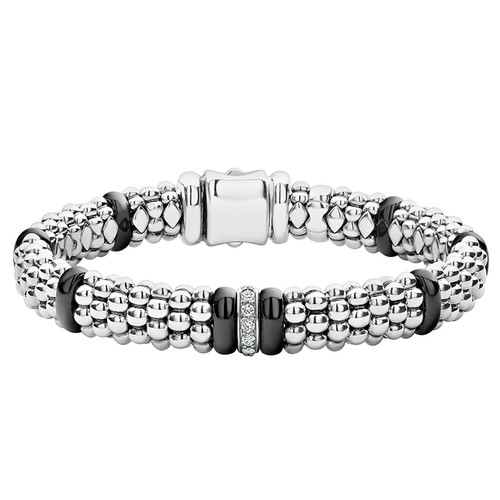 Black Caviar Single Station Diamond Bracelet [2YSDB0322]