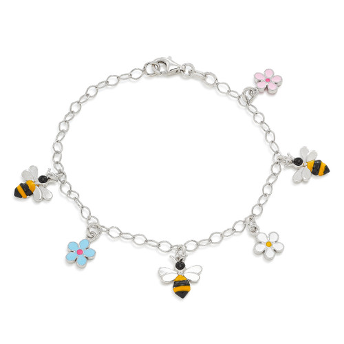 Enamel Bees Charm Bracelet [JBOTH0204]