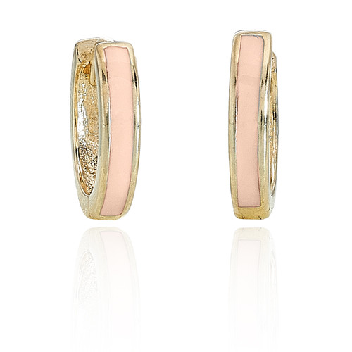 Gold & Enamel Hoop Earrings [JEHOP0036]