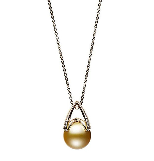 M Collections Golden South Sea Cultured Pearl Pendant [JNPEN0096]
