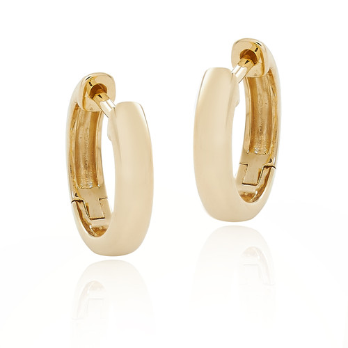 Gold Huggie Hoop Earrings [2EGHP0550]