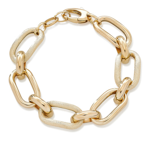 Gold Oval Link Bracelet [JBOTH0078]