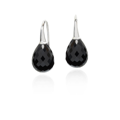 Black Agate Drop Earrings [JEOTH0026]