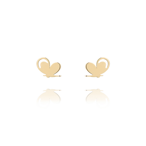 Gold Butterfly Earrings [JESTD0070]