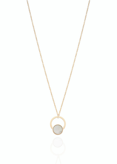 Mother Of Pearl Open Circle Necklace [JNOTH0094]