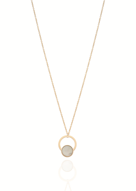 Mother Of Pearl Open Circle Necklace [JNOTH0094]