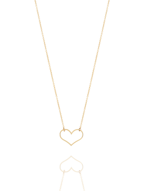 Gold Open Heart Necklace [JNOTH0095]