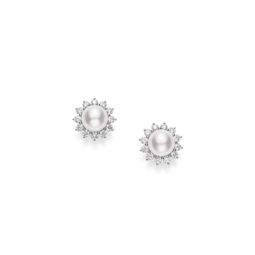 Pearl and Diamond Earrings [JESTD0111]