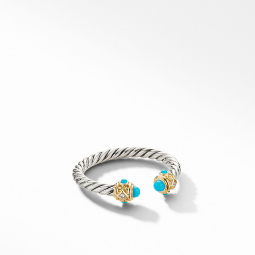 Renaissance Color Ring with Turquoise, 14K Yellow Gold and Diamonds [JROTH0198]