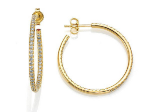 In And Out Diamond Hoop Earrings [JEHOP0174]