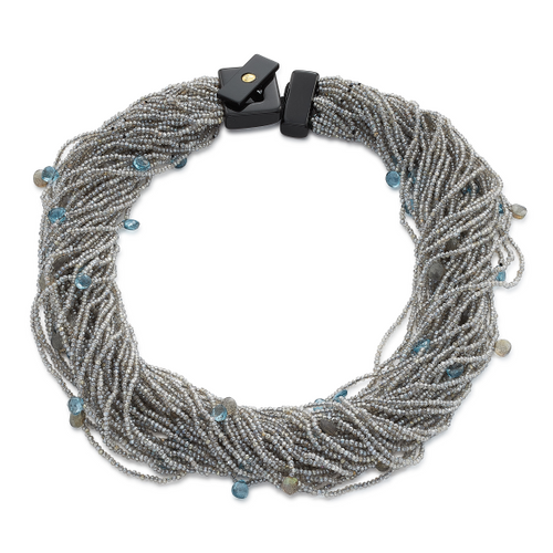 Labradorite and London Blue Topaz Necklace [JNOTH0015]
