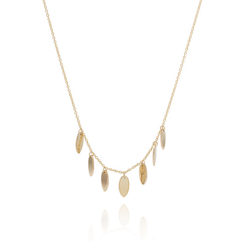 Oval Drop Station Necklace [JNOTH0090]