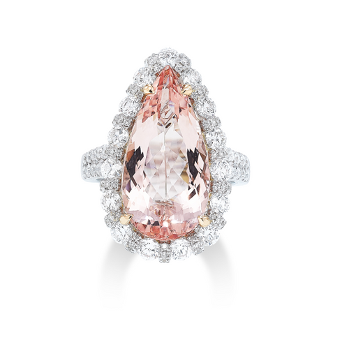 Morganite And Diamond Ring [JROTH0152]