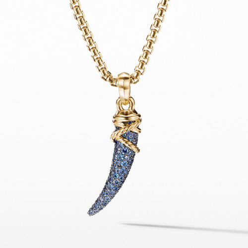 Pave Blue and Violet Sapphire Tusk [2YENH0325]