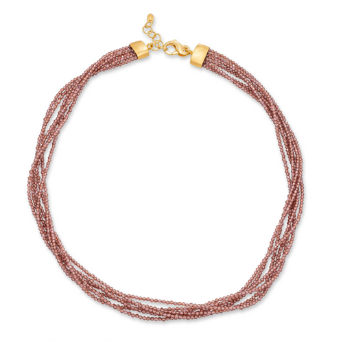 Garnet Beaded Necklace [JNOTH0232]