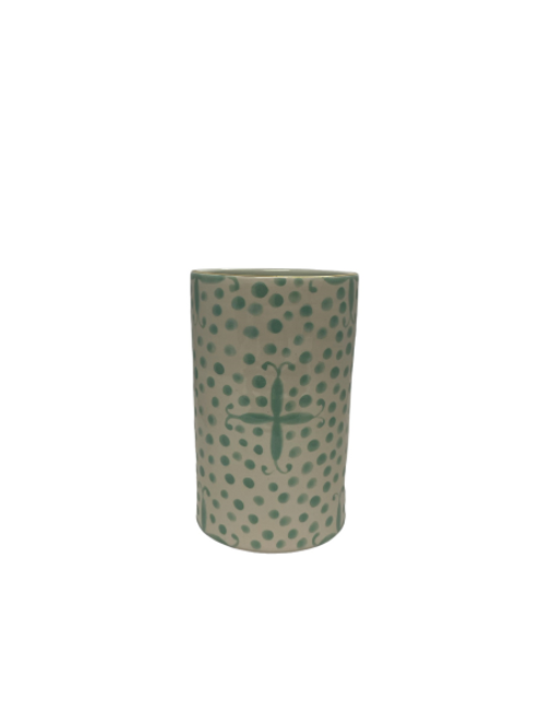 Kooky Dot #6 Cylinder Vase Light Jade [GGVAS0008]